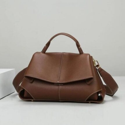 Polène Numéro Un Leather Top-Handle Bag Ebony (P06394) – Premium Women’s Designer Handbag.