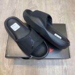 Air Jordan Franchise Premium All Black Slides | Comfortable Stylish Slip-On Sports Slides for Men.