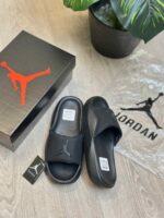 Air Jordan Franchise Premium All Black Slides | Comfortable Stylish Slip-On Sports Slides for Men. - Image 2