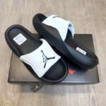 Air Jordan Franchise Premium White Black Slides | Comfortable Sports Slip-On Slippers for Men. - Image 3