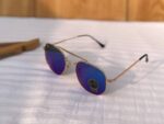 Aqua blue tinted sunglasses with UV protection