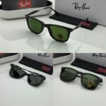 Stylish black and green casual sunglasses