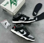 Stylish black cream skate lifestyle sneakers