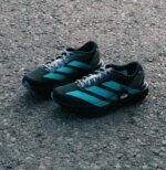 Breathable mesh performance running shoes black teal