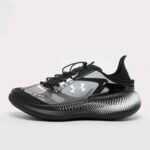 Modern black white running and workout shoes