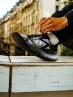 Breathable mesh athletic sneakers durable rubber outsole