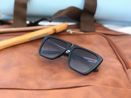 Shaded blue lens sunglasses with sleek frame