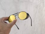 Yellow gradient lens full-frame sunglasses