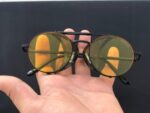 Bright yellow fashion sunglasses with UV protection