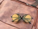Lightweight yellow tinted sunglasses for casual wear