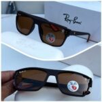 Lightweight brown polarized sunglasses for driving