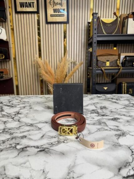 CK Initial Belt Tan Leather Product Photo