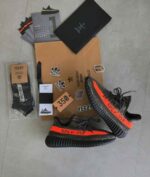 Flexible knit upper grey running shoes rubber sole