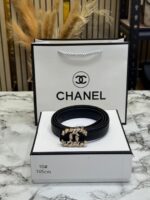 Chanel CC Pearl Buckle Belt with Box