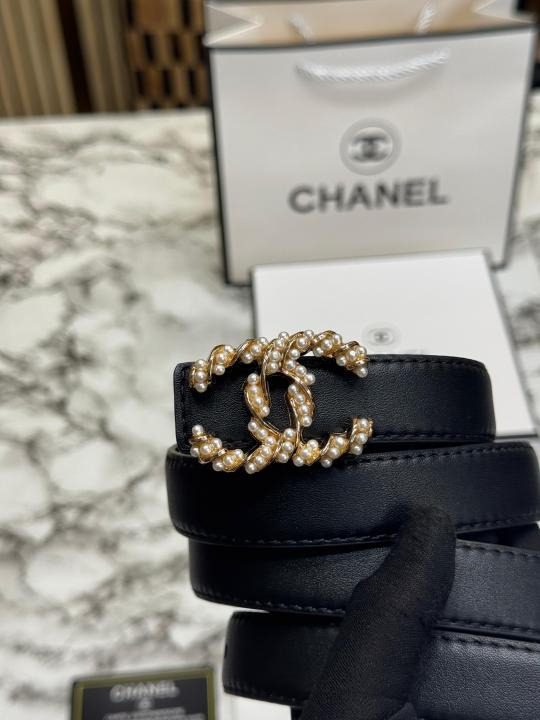 Chane_l CC Pearl Buckle Belt (6) Designer Chanel Belt with Box and Dust Bag