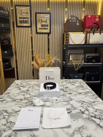 Dior Belt with Box and Carry Bag