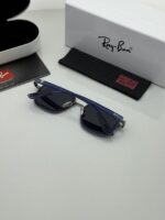 Modern blue black shades front view