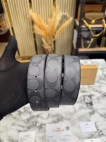 Coach Signature Belt with Two Buckle Options