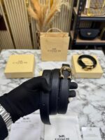 Women's Coach Signature Belt Black