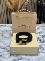 Coach Signature C Buckle Black Belt