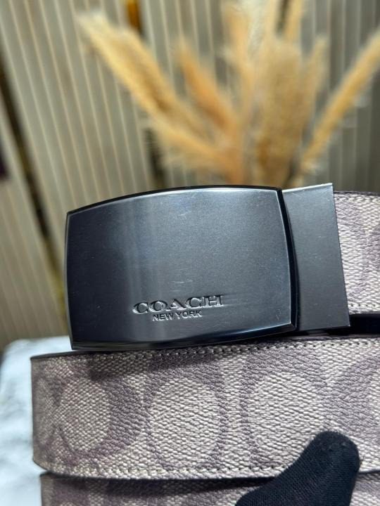 Coach Leather Belt in Apricot Color