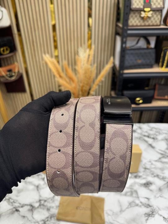 Designer Coach Belt with Box and Dust Bag