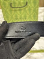 Gucci Belt Wallet Combo GG Embossed Wallet & Leather Belt with Gold Buckle - Image 2