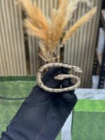 Black Gucci Embossed Belt with Box