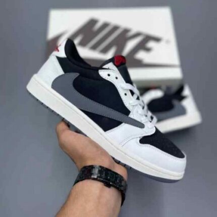 Stylish grey black lace up street sneakers