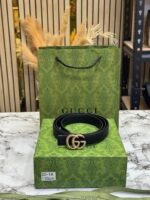 Gucci GG Marmont Crystal Buckle Belt
