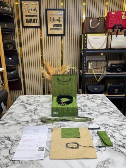 Gucci Leather Belt with Crystals