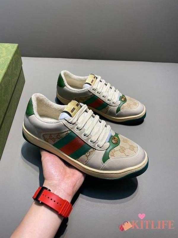 Gucci Screener dirty sneaker distressed luxury shoes