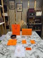 Authentic Hermes Belt with Card and Bill