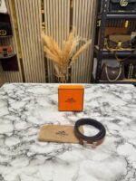 Hermes Premium Belt in Tan with OG Box