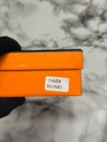 Authentic Hermes Khaki Leather Belt