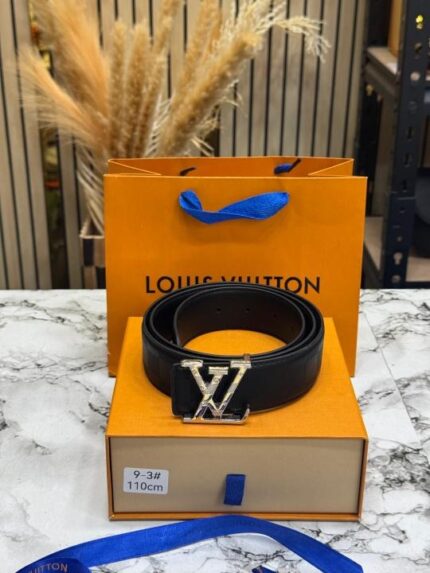 LV Gold Initial Buckle on Monogram Belt