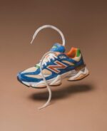 New Balance 9060 Blue Beige Retro Inspired Comfort Sneakers