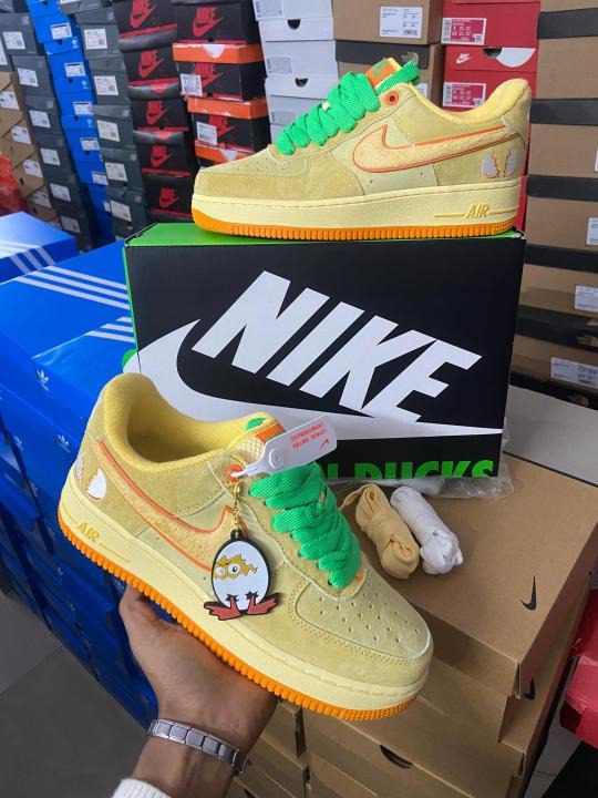 Nike Air Force 1 Duck Or Egg themed leather shoes
