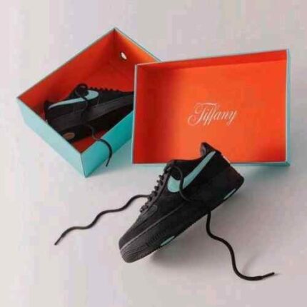 Nike Air Force 1 Tiffany black designer lifestyle shoe
