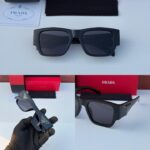 Prada 6092 Black sunglasses front view