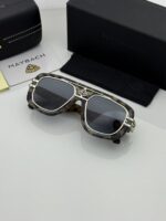 Silver black military sunglasses product photo