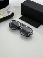 Stylish black and silver glasses image