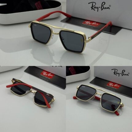 Ray-Ban 7333 Golden Black sunglasses front view