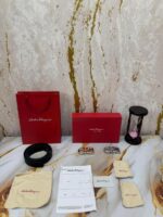 Salvatore Ferragamo Embossed Premium Belt Combo