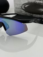 Sporty green frame sunglasses side view