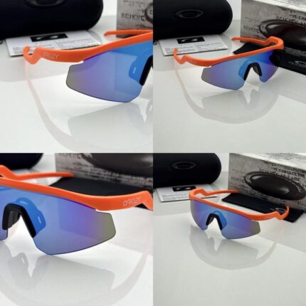 Orange frame sunglasses with mercury tint