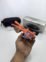 Durable orange eyewear with mercury coating