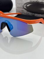 Blue mercury lens sunglasses side view