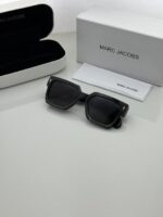 Durable black sunglasses front view image