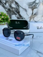 Blue fashion sunglasses with sleek frame